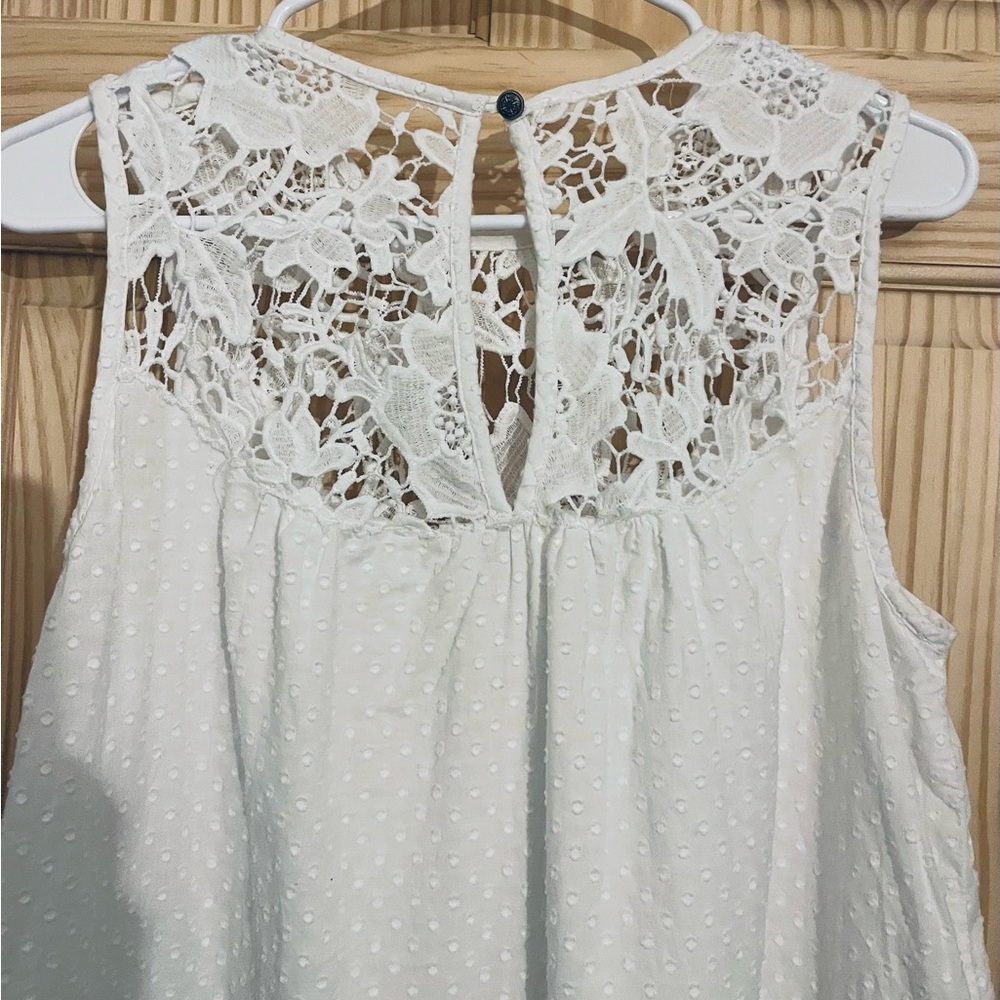 Anthropologie💙💎💎Elegant White Lace Women's Top, - Picture 5 of 14